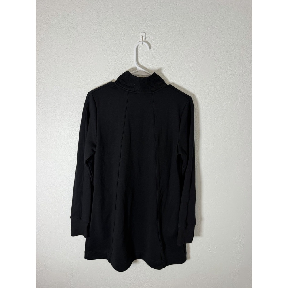 Athleta Women's Medium Petite MP Black 1/4 Zip Pullover Tunic Sweatshirt - Picture 4 of 8